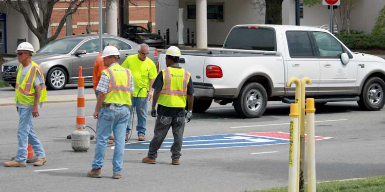 Which way's North? Painting begins on Catawba Avenue