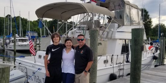 Angela Katsavavakis (center), Chris Del Negro and their son, Sebastian completed the 6,000-mile journey America's Great Loop