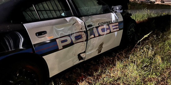 CPD patrol car totaled on I-77