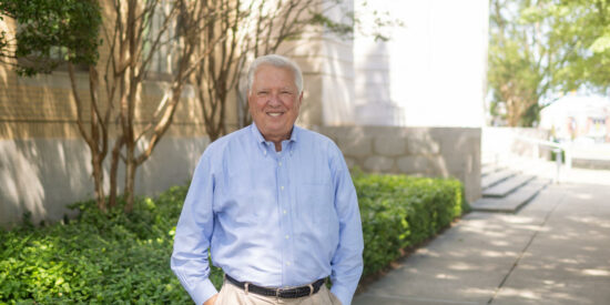 Bob Menzel in front of Town Hall