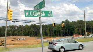 Construction on W Catawba and Nantz / Photo by Jason Benavides