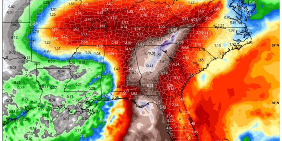 Helene rainfall totals