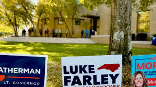 Early voting at Cornelius Town Hall, Oct. 17, 2024