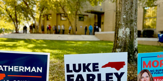 Early voting at Cornelius Town Hall, Oct. 17, 2024