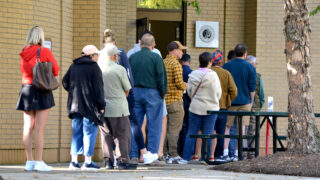 Early voting at Cornelius Town Hall