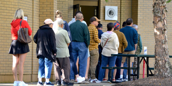 Early voting at Cornelius Town Hall