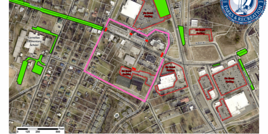 Parking is available throughout downtown Cornelius, but not in lots where businesses are in operation including Food Lion, Harris Teeter, Walgreens