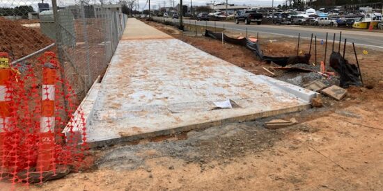 Sidewalk on West Catawba completed