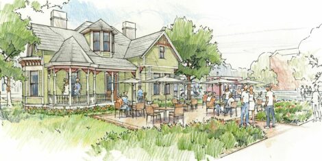 Artist rendering of the Sloan House after an 'adaptive reuse'