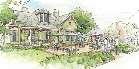 Artist rendering of the Sloan House after an 'adaptive reuse'